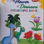 2 in 1 Flower and Dinosaurs Colouring Book