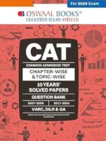 Oswaal CAT (Common Admission Test)10 Years Chapter-wise & Topic- wise| Solved Papers | Ques. Bank | 2007-08 & 2017-24 | For 2025 Exam
