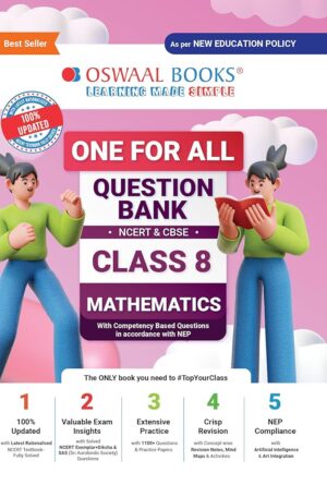 Oswaal One For All Question Bank NCERT & CBSE, Class-8 Mathematics