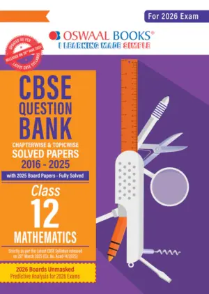 Oswaal CBSE Question Bank Chapter-wise and Topic-wise SOLVED PAPERS Class 12 Mathematics For Exam 2026